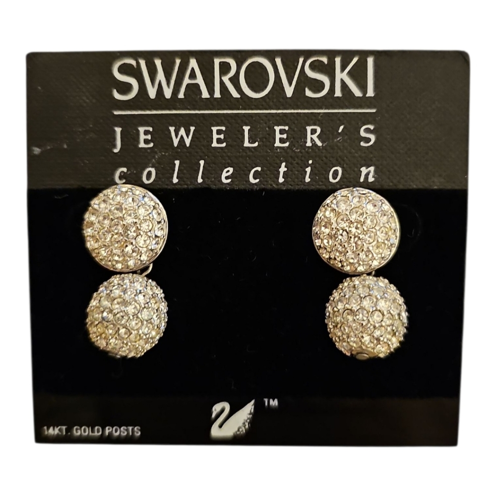 Swarovski Vintage Earrings Bundle – Jeweler’s Collection (3 Pairs) - Picture 2 of 5